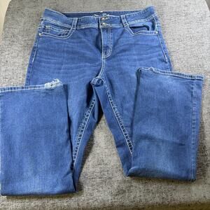 Y2K Vintage Copper Flash Womens Jeans Bootcut Size 16 Bling Pockets